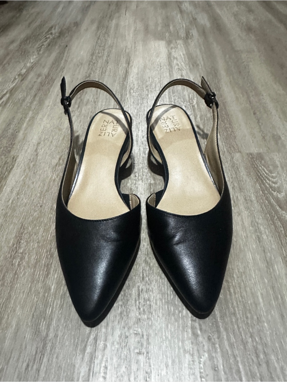 Naturalizer Banks Slingback Pumps – Black Leather – Women’s Size 10 - Picture 2 of 4